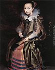 Cornelis De Vos Elisabeth (or Cornelia) Vekemans as a Young Girl painting